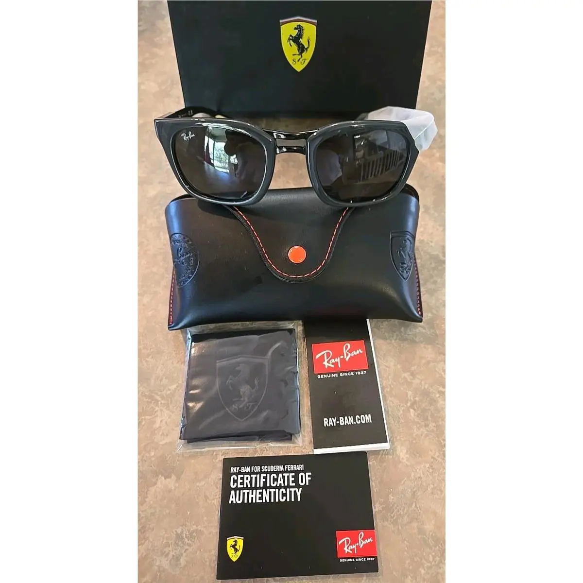 Ray Ban RB8362M F62487 Ferrari Sunglasses Grey w/ Dark Grey 53mm Lenses