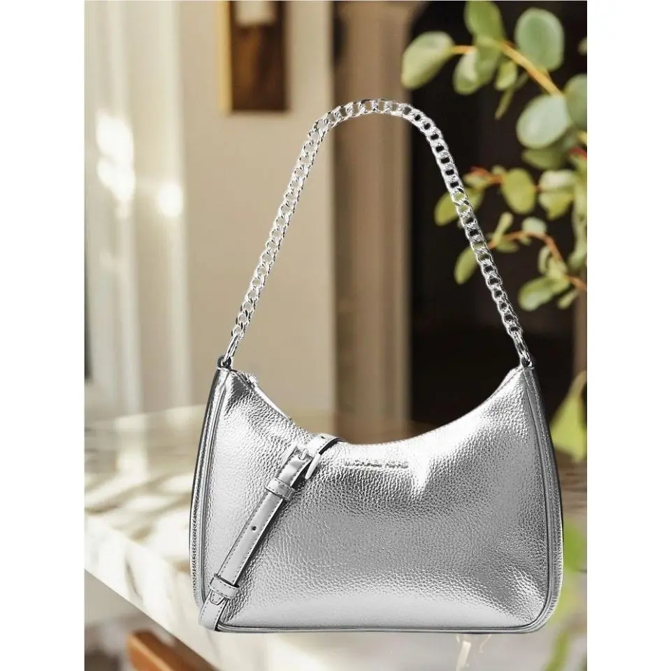 Large Crossbody Women Handbag Silver Bag Purse Shoulder Messenger by Michael Kors