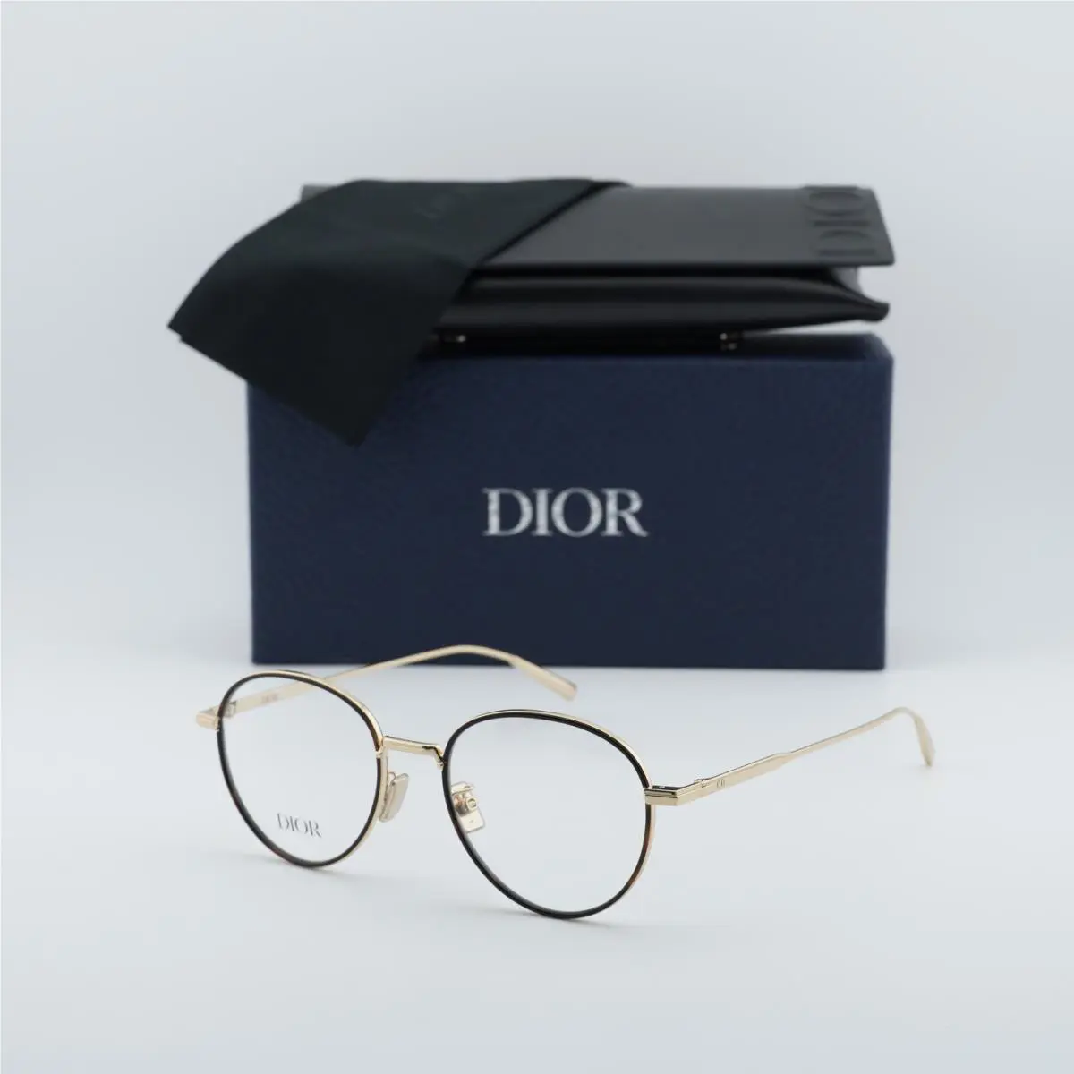 blacksuito R5U 5B00 Gold/black 51mm Eyeglasses by Dior