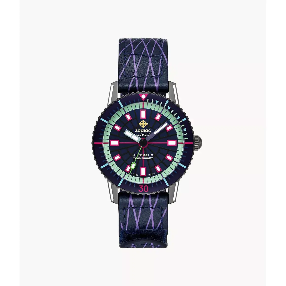Zodiac Super Sea Wolf Laser Tag Edition Compression Diver Watch zo9306