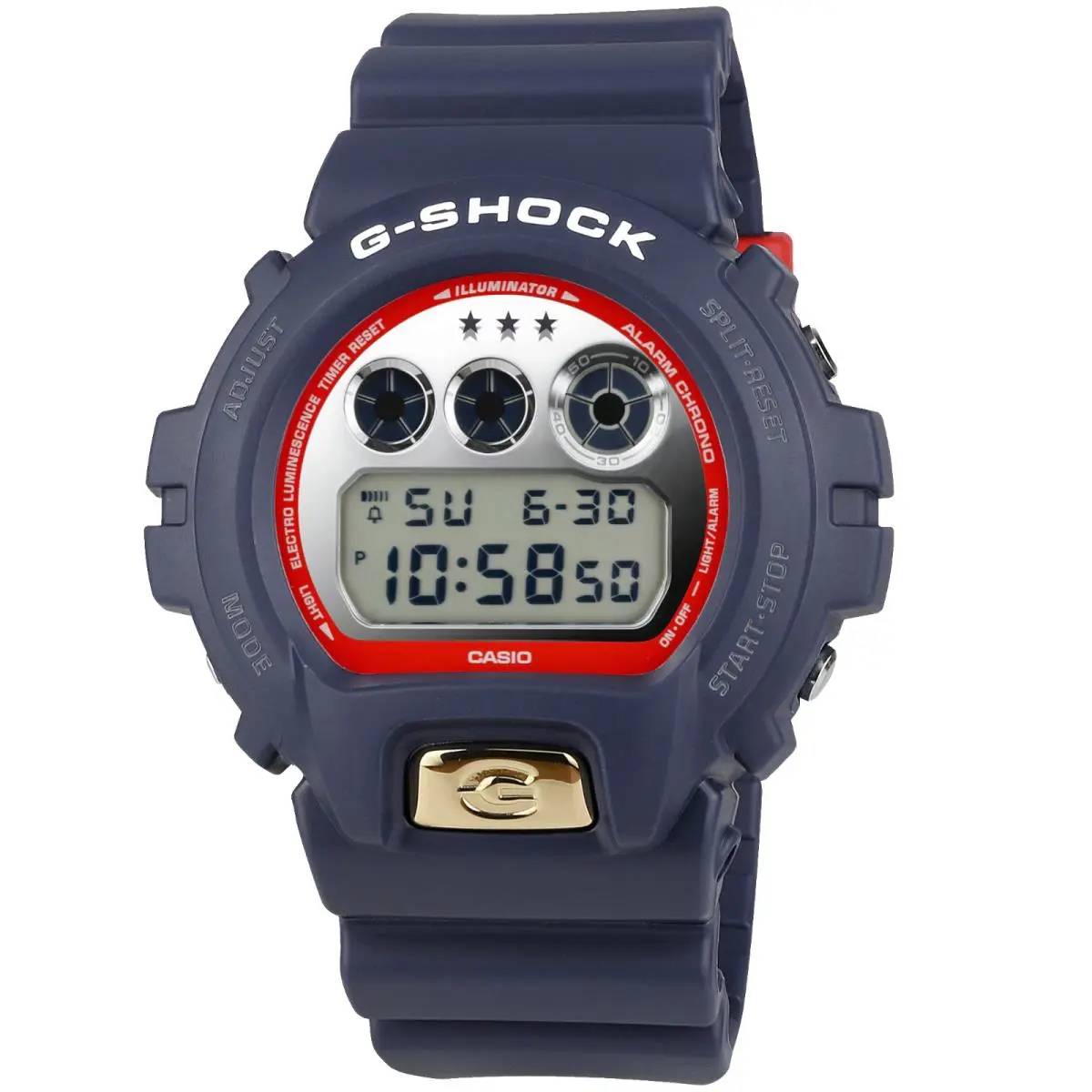 Casio G-shock DW6900US24-2 Digital Watch Blue Resin Shock Resistant Men`s