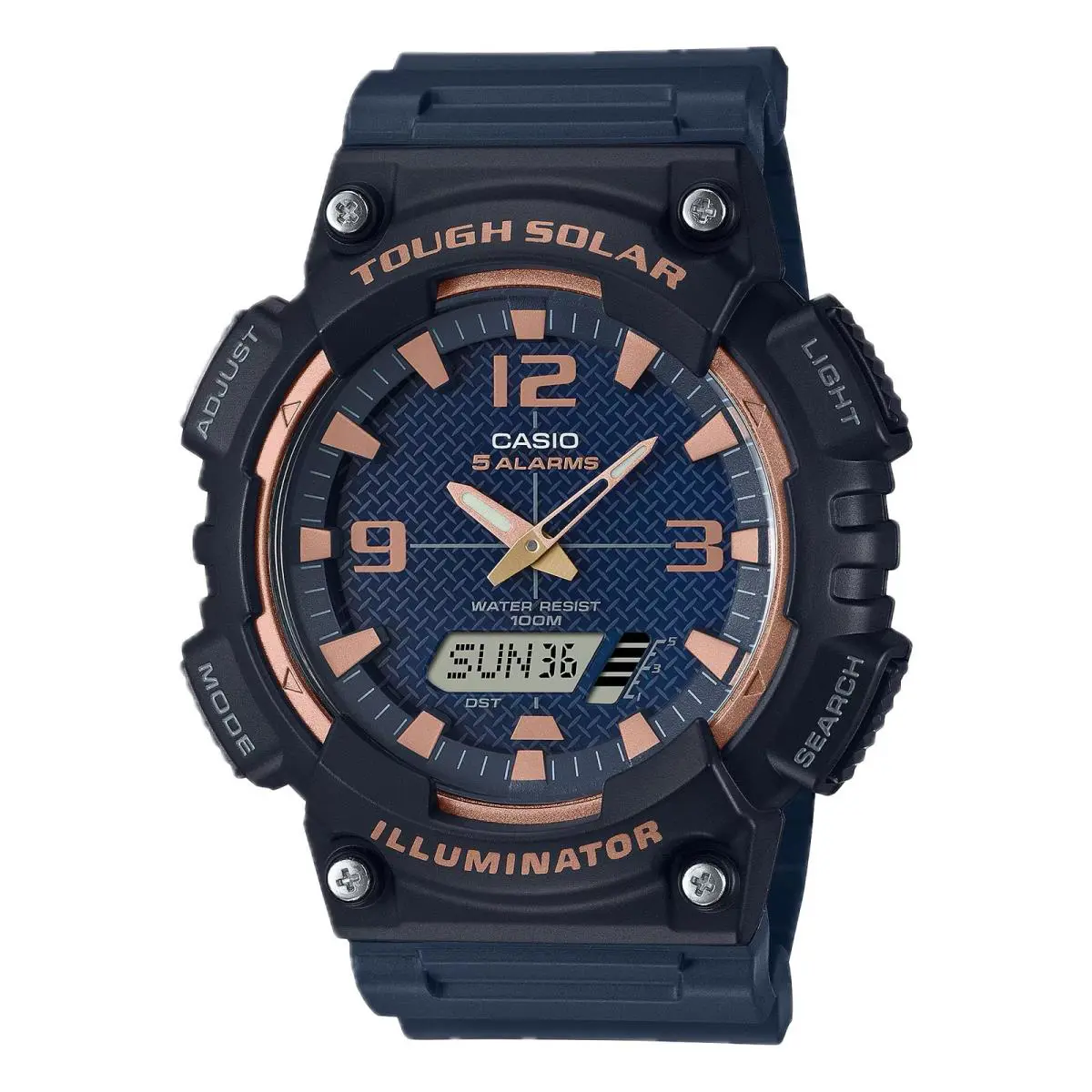 Casio Men`s Sport Watch with Blue and Gold Dial - AQ-S810W-2A3VCF