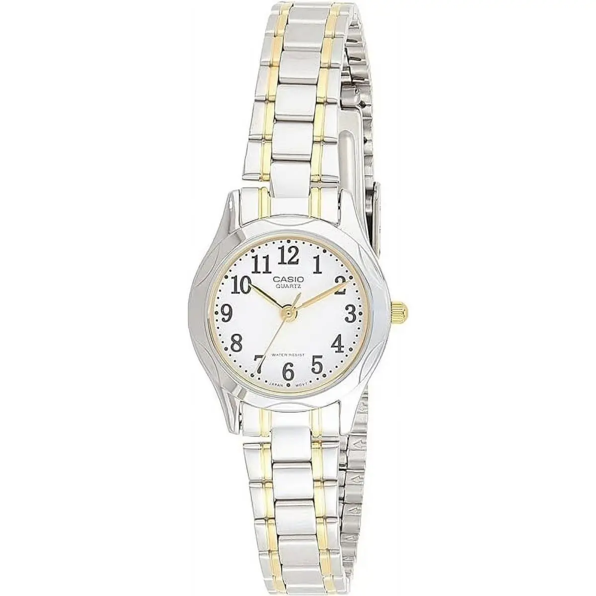 Casio Women’s Two Tone Analog Watch White Dial Steel Bracelet - LTP-1275SG-7B