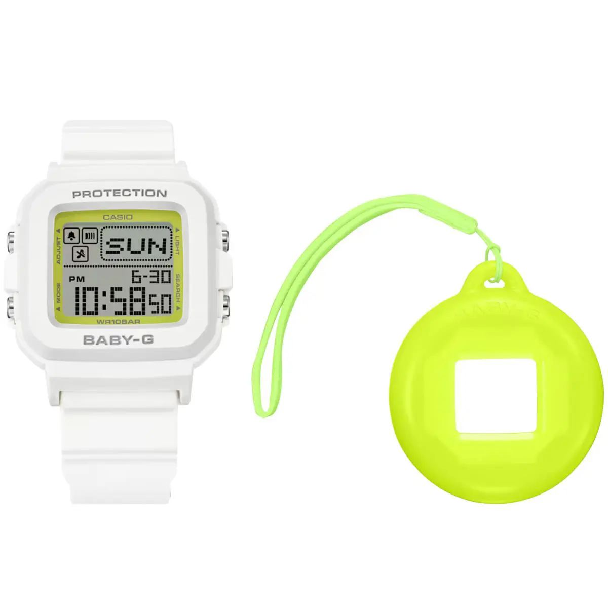 Casio Baby-g BGD10K-7 Digital Watch White BGD-10 Series Shock Resist 100M