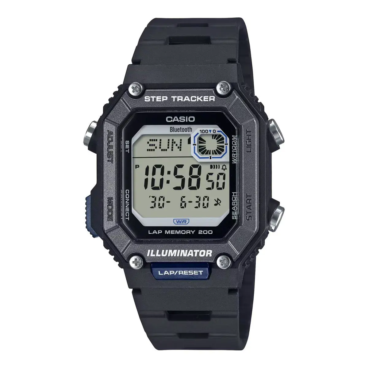 Casio Men`s Digital Watch with Black Strap - WS-B1000-1AVCF