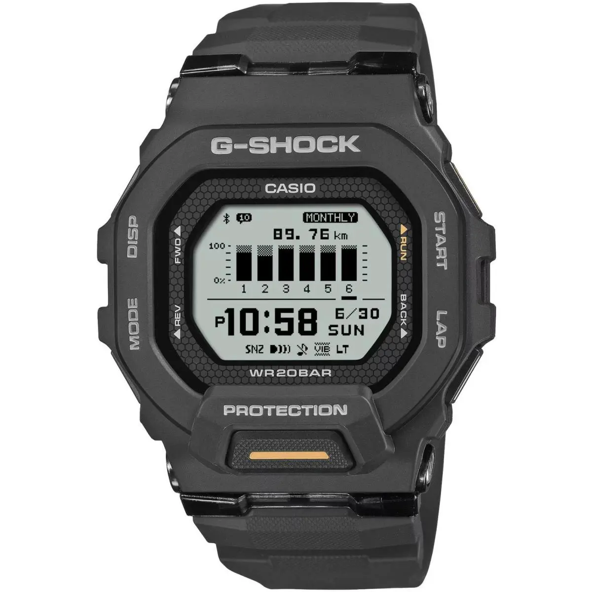 Unisex Watch G-shock World Time Grey Dial Black Resin Strap GBD-200-1A1CR by Casio