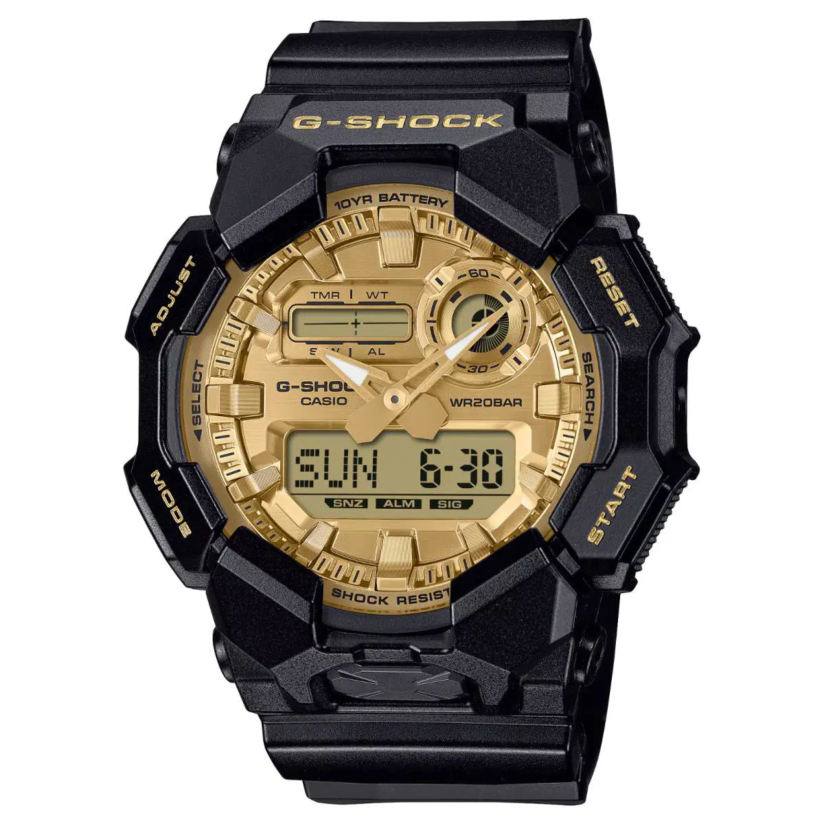 G-shock GA010GGB-1A9 Analog Digital Watch Black Gold 200M Sport by Casio