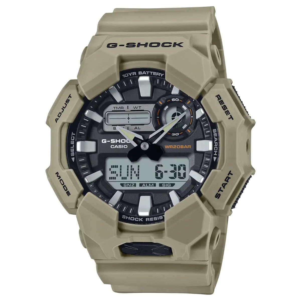 G-shock GA010-5A Analog Digital Watch GA-010 Series Brown 200M by Casio