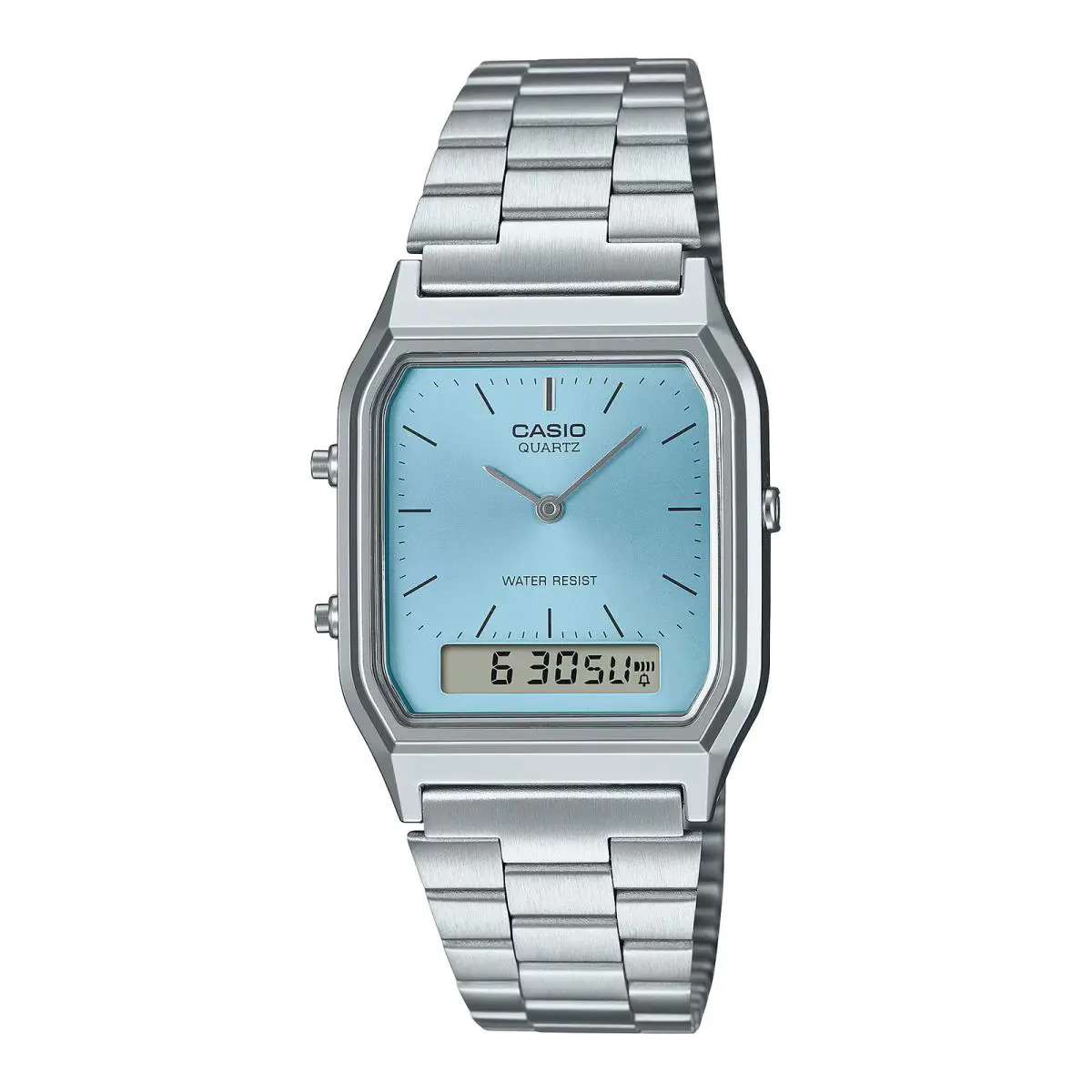 Casio AQ-230A-2A1MQY A/d Quartz Ice Blue Dial Steel Watch