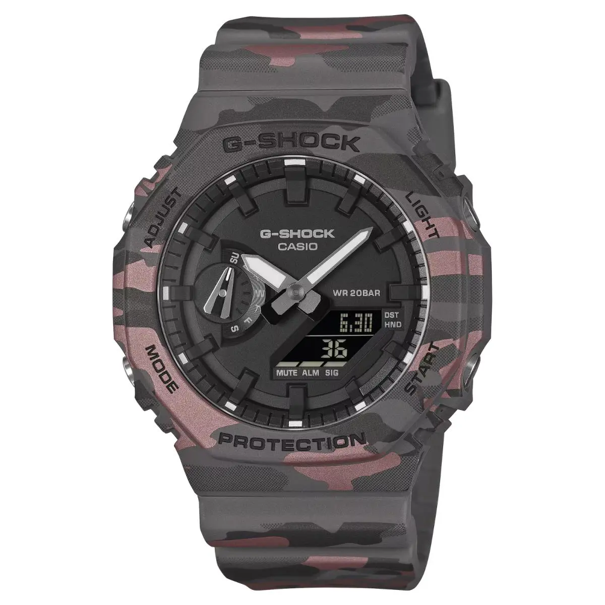 G-shock GA2100CM-8A Analog Digital Watch 2100 Series Grey Camo by Casio
