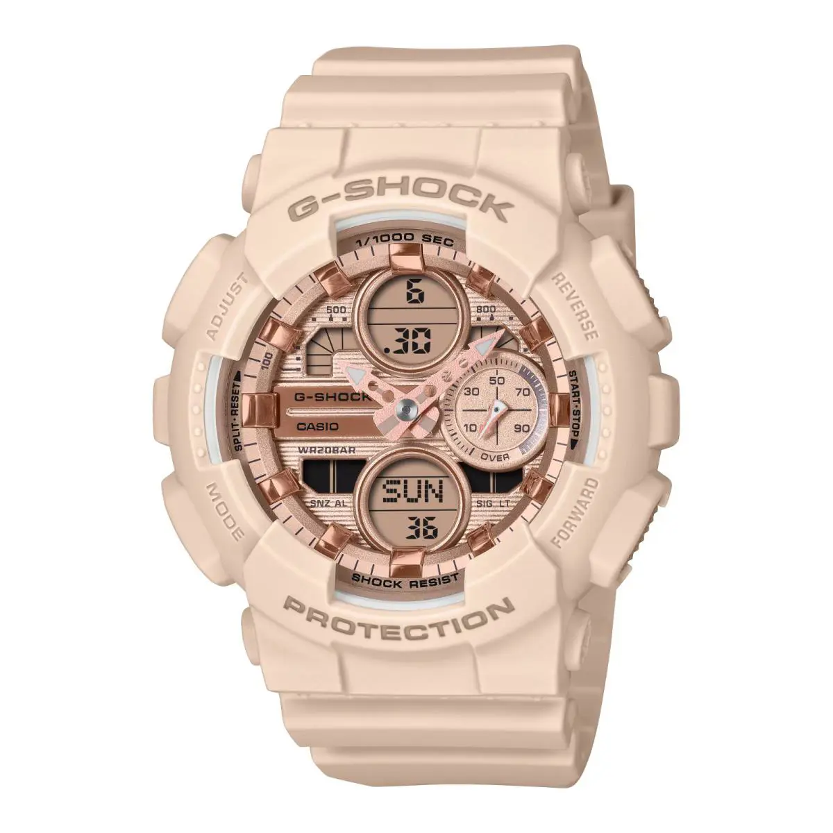 G-shock GMAS140PG-4A Women Analog Digital Watch Pink Gold Sport by Casio