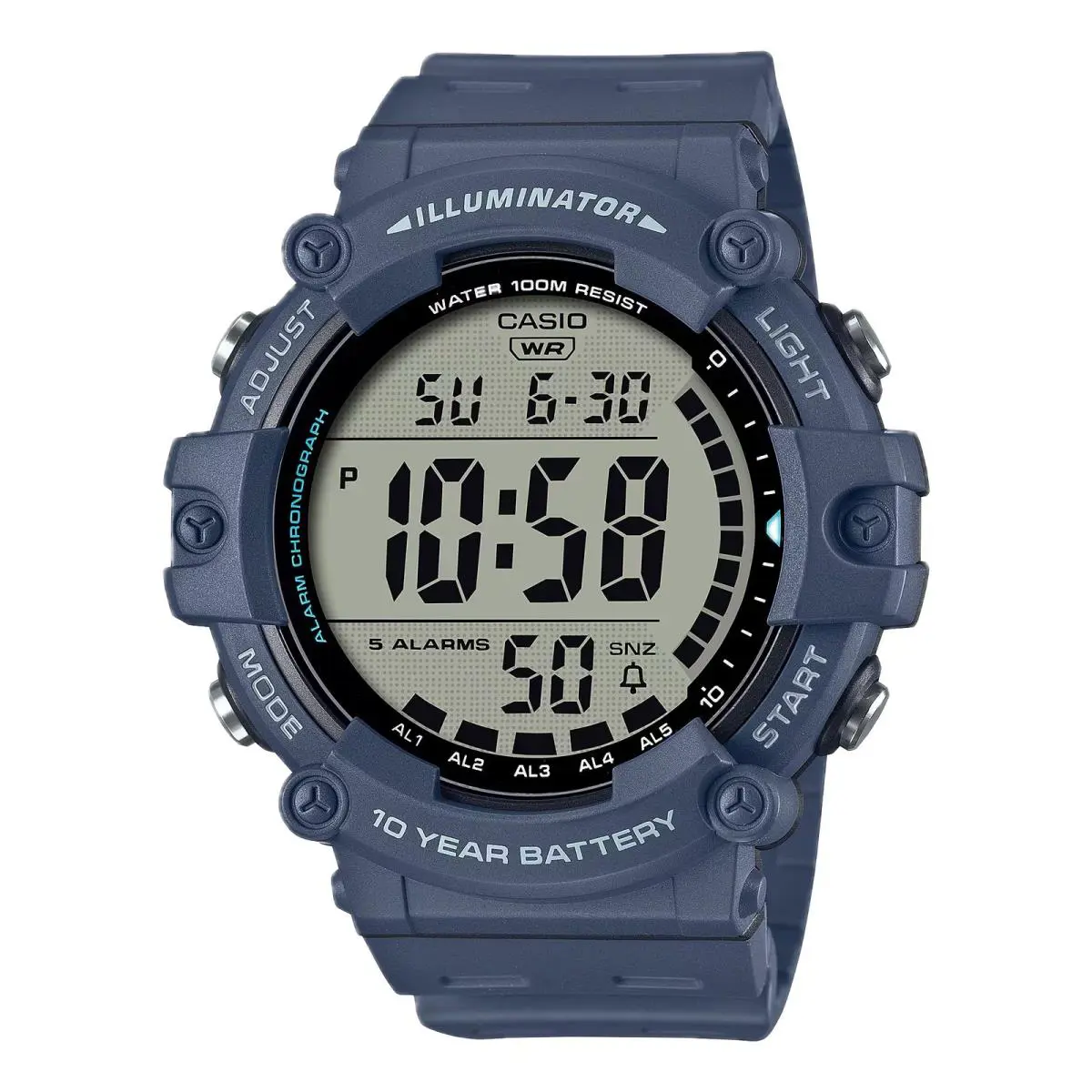 Men’s Digital Sport Watch with Blue Strap - AE-1500WH-2AV by Casio