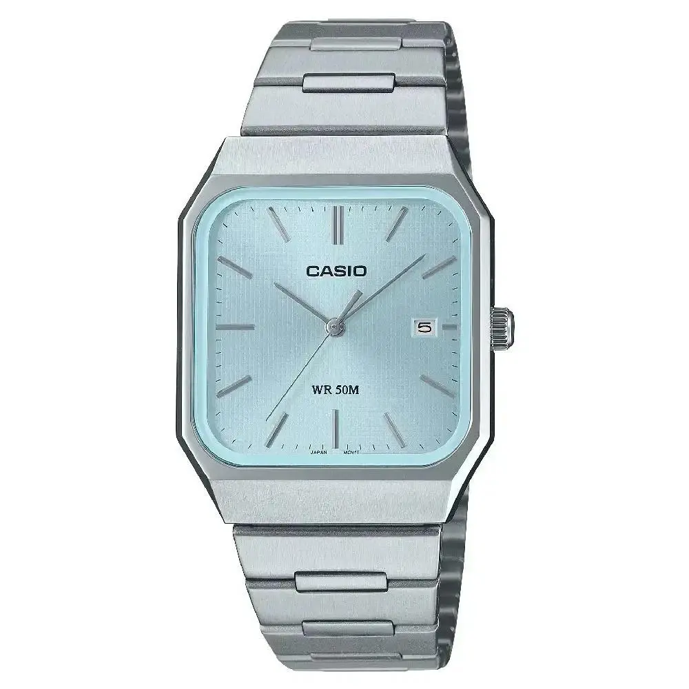 Collection Analog MTP-B185D-2A2VDF Light Blue Dial Full Set Mens Watch by Casio