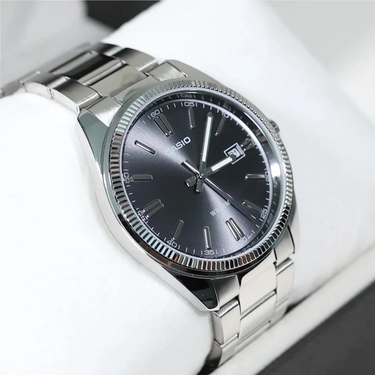 Casio Men`s Vintage Gray Dial Stainless Steel Watch MTP-1302PD-1A1VEF