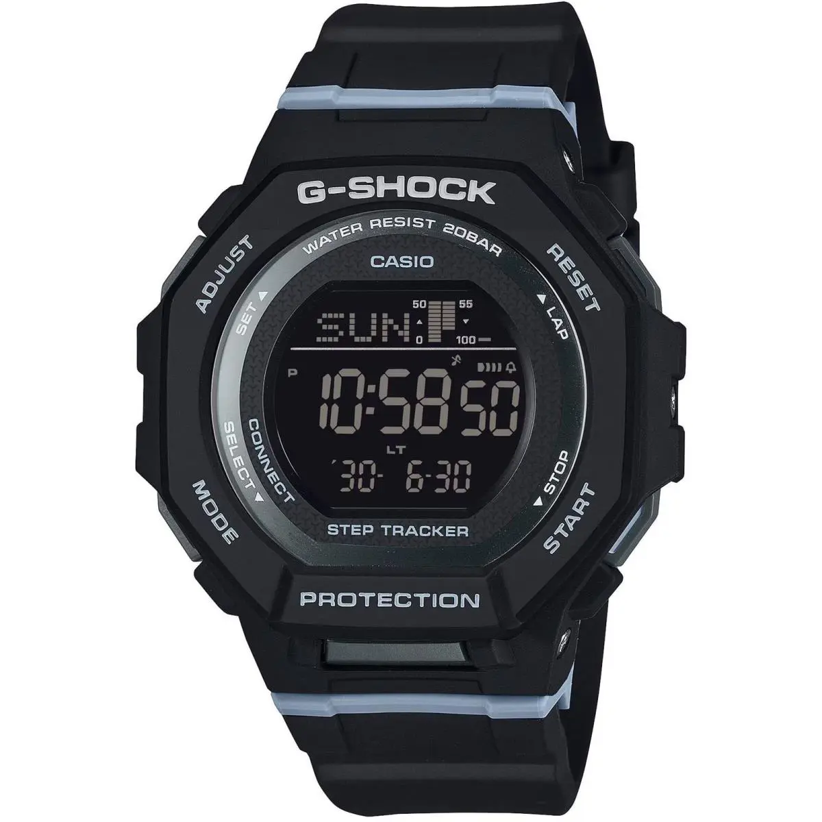 Casio Women`s Ana-digi Watch G-shock Dual-time Grey Strap Watch GMD-B300-1CR