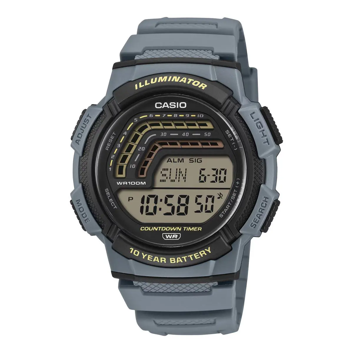 Casio Men`s Digital Sport Watch Blue Resin Band - WS-1800-2AVCF