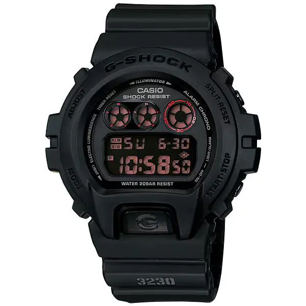 Casio G-shock DW6900MS-1 Digital Watch 6900 Series Black 200M Sport - Black