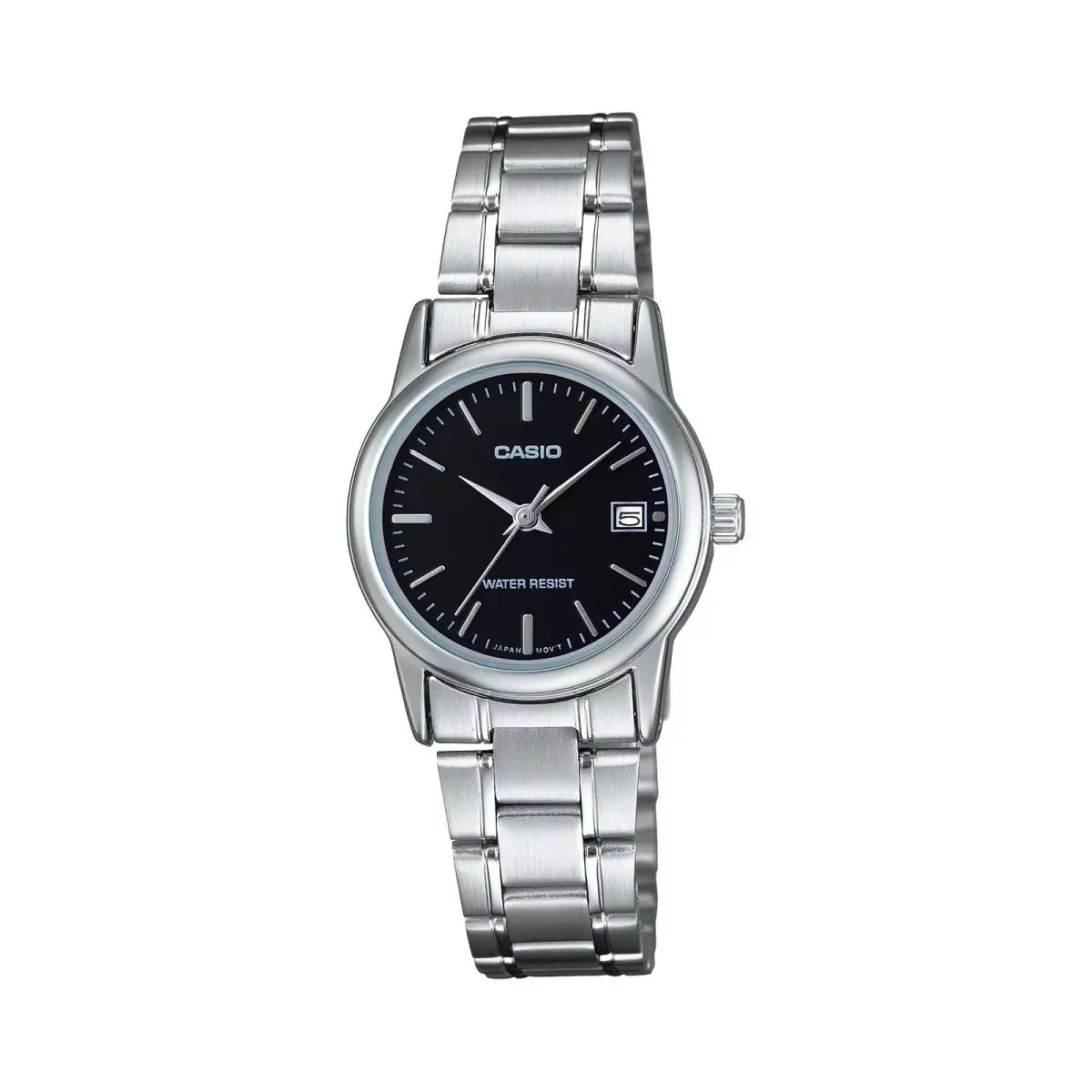 Casio Women’s Analog Watch with Black Dial and Steel Bracelet - LTP-V002D-1A