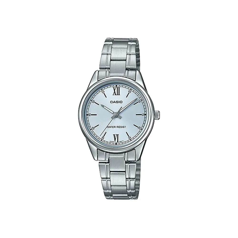 Casio LTP-V005D-2B3 Women`s Standard Steel Light Blue Dial Analog Watch