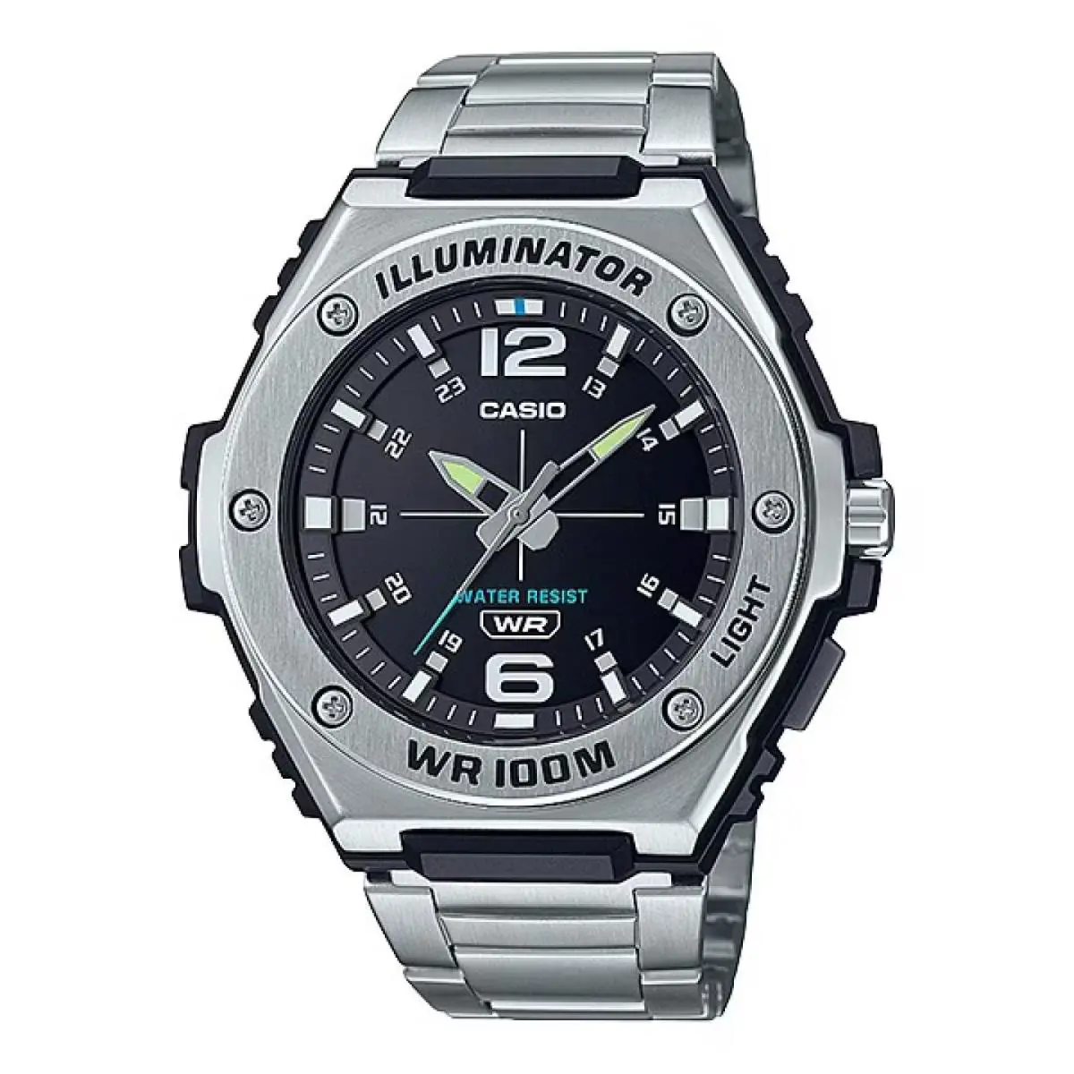 Casio Men`s Watch Quartz Black Dial Stainless Steel Bracelet MWA-100HD-1AVCF