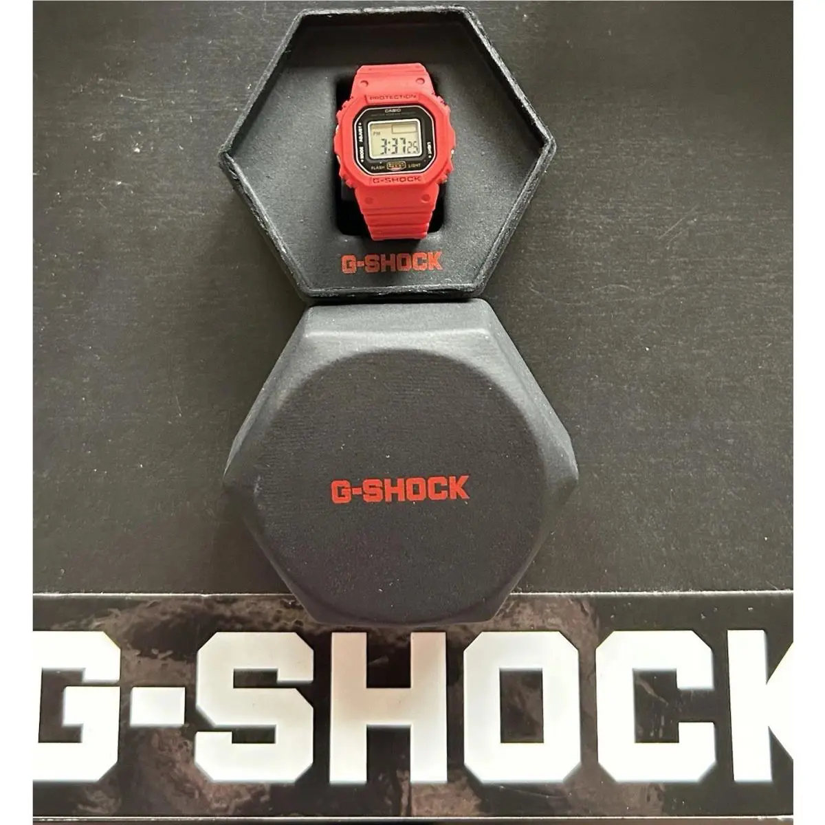 G-shock Nano Ring Watch ‘red’  DWN5600-9 • Ships From Usa by Casio