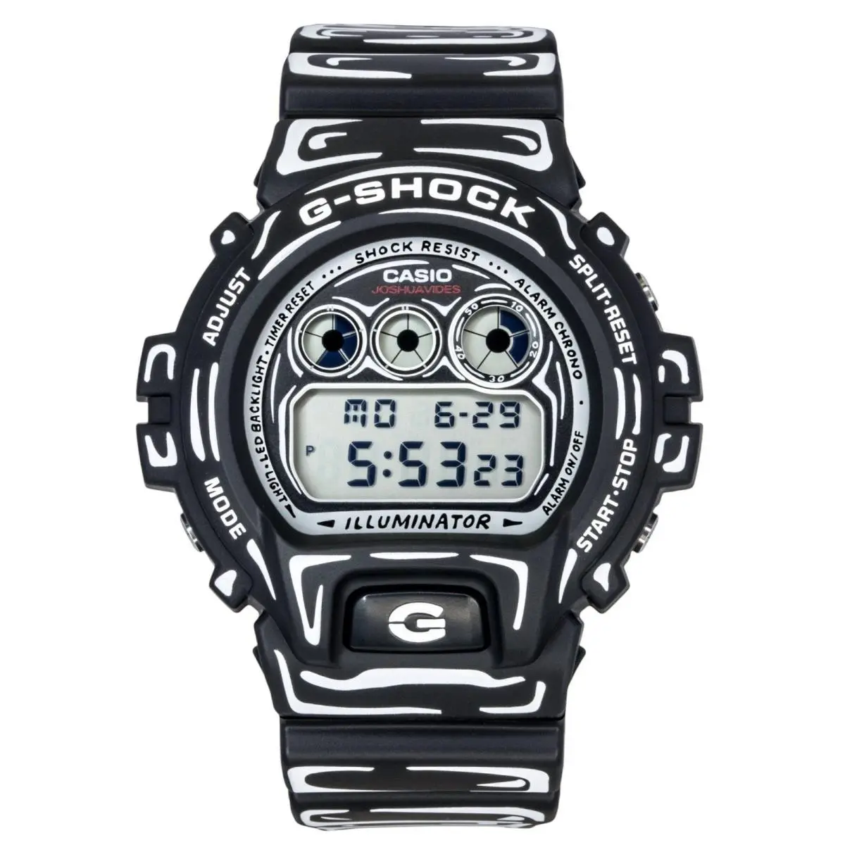 G-shock Digital Black Dial Resin Strap Quartz DW-6900JV-1 200M Men`s Watch by Casio
