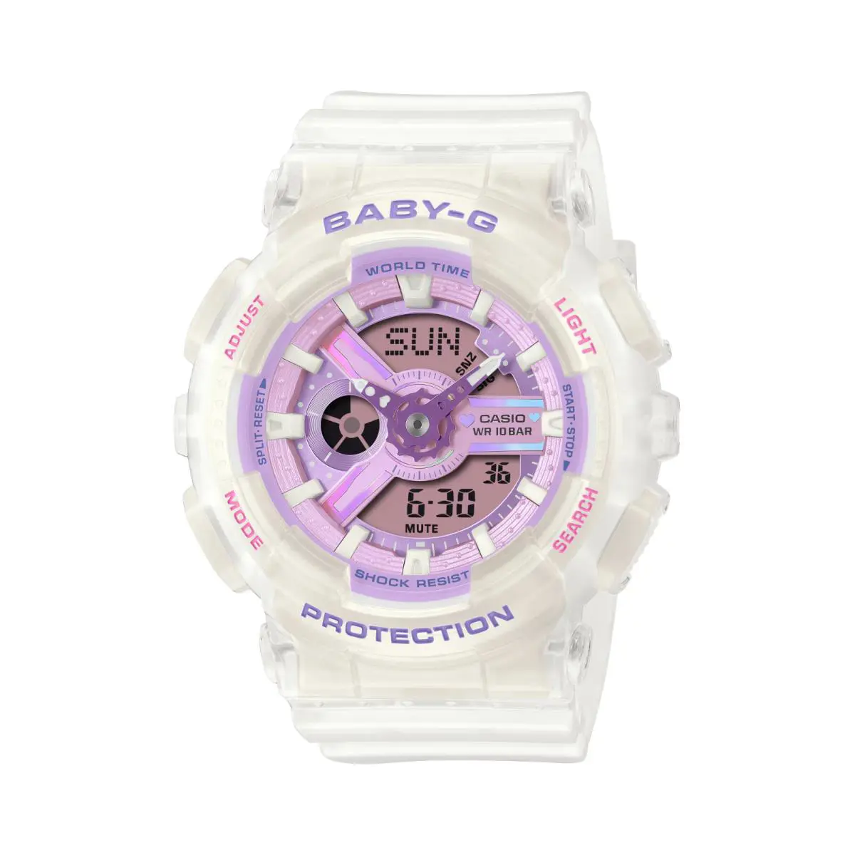 Casio Baby-g BA110PS-7A Analog Digital Watch BA-110 Series White Women - Dial: White