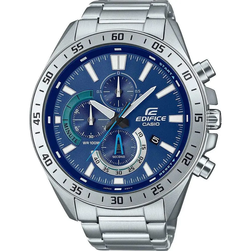 Casio Edifice EFV-620D-2AV Chronograph Watch Blue Dial Steel Band EFV620D
