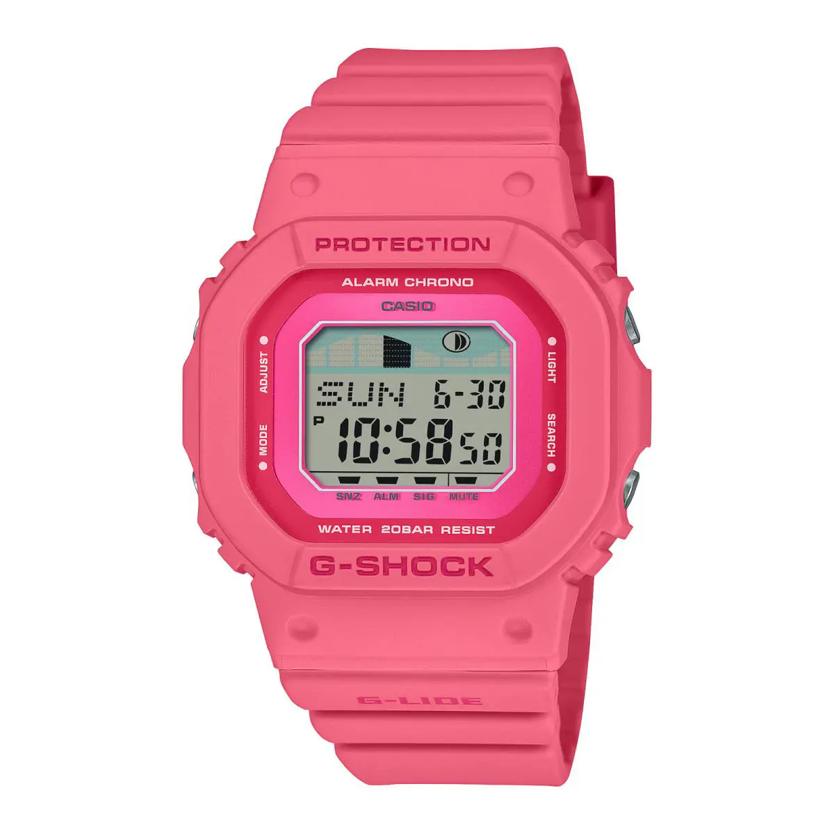 G-shock GLX-S5610-4 G-lide Deep Pink Tide Graph Digital Watch by Casio