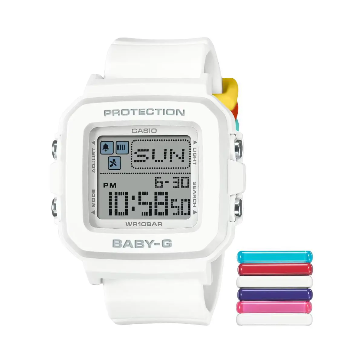 Casio Baby-g BGD10L-7 BGD-10 Series Digital Watch White Women Sport