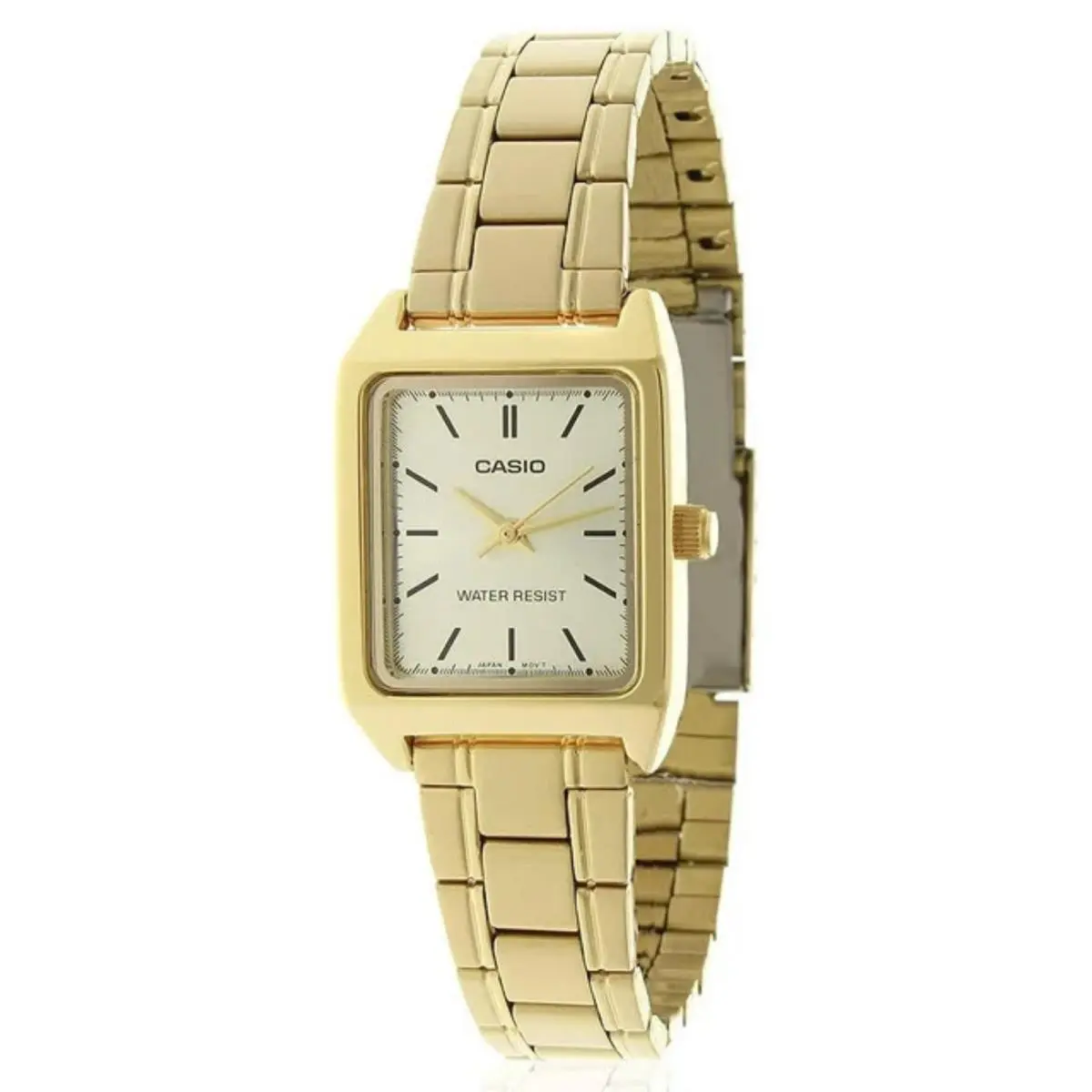 LTP-V007G-9EUDF Women`s White Dial Stainless Steel Band Watch Gold by Casio