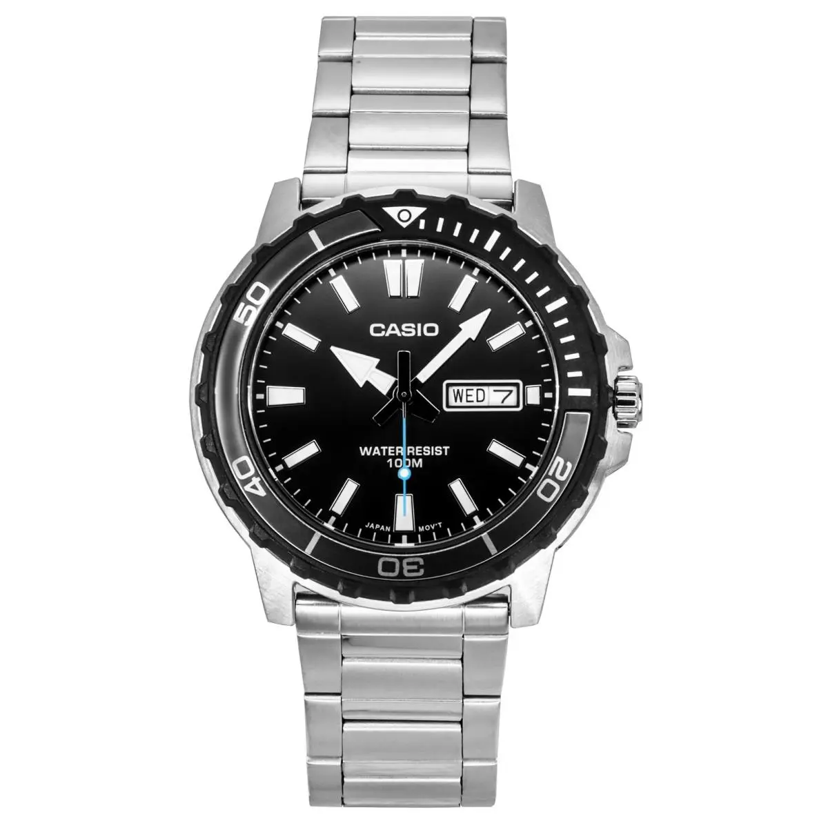 Casio Standard Black Dial Quartz Casual 100M Men`s Watch MTD-125D-1A3V