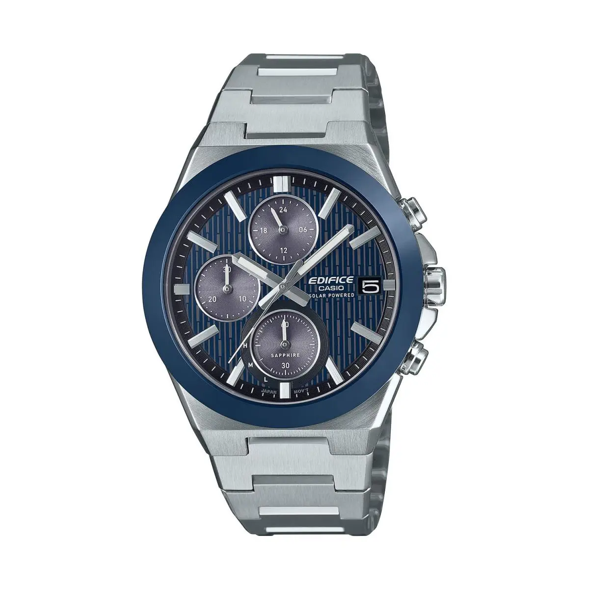 Casio Edifice EFS-S650YD-2AJF Chronograph Solar Watch Blue Ceramic Bezel