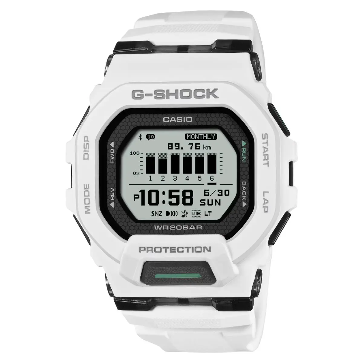 Casio G-shock GBD200-7 Move GBD-200 Fitness Bluetooth Digital Watch White