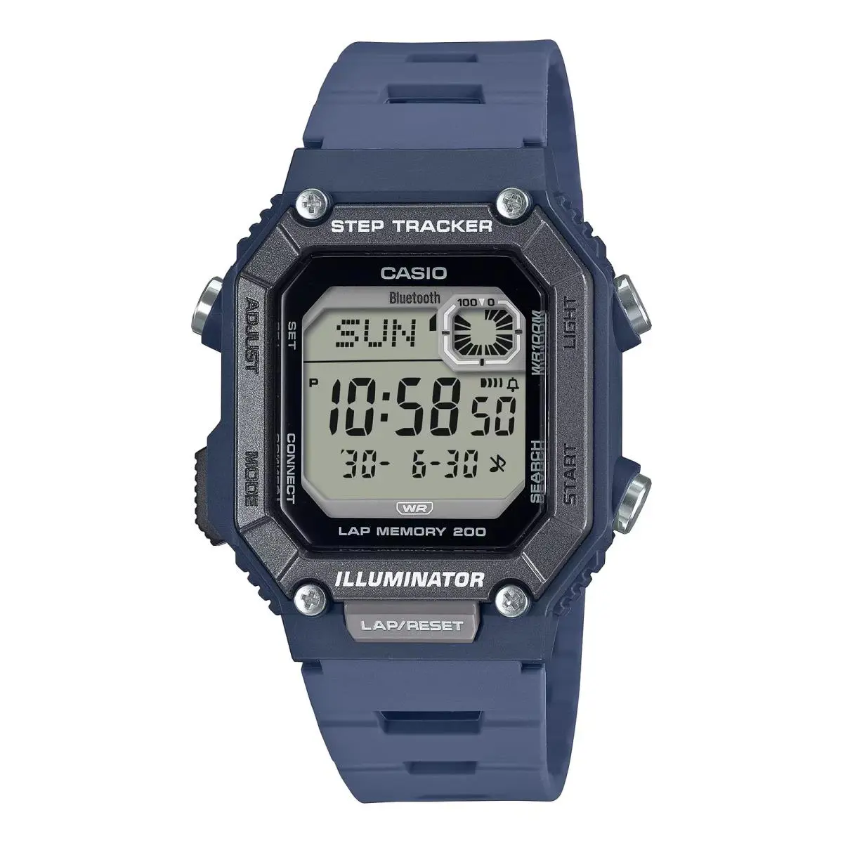 Casio Men`s Digital Watch with Blue Strap - WS-B1000-2AVCF