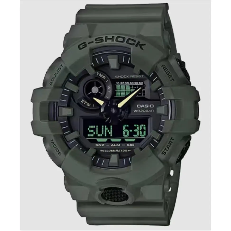 G-shock GA700UC-3A GA-700 Series Olive Green Resin Analog/digi Wrist Watch by Casio
