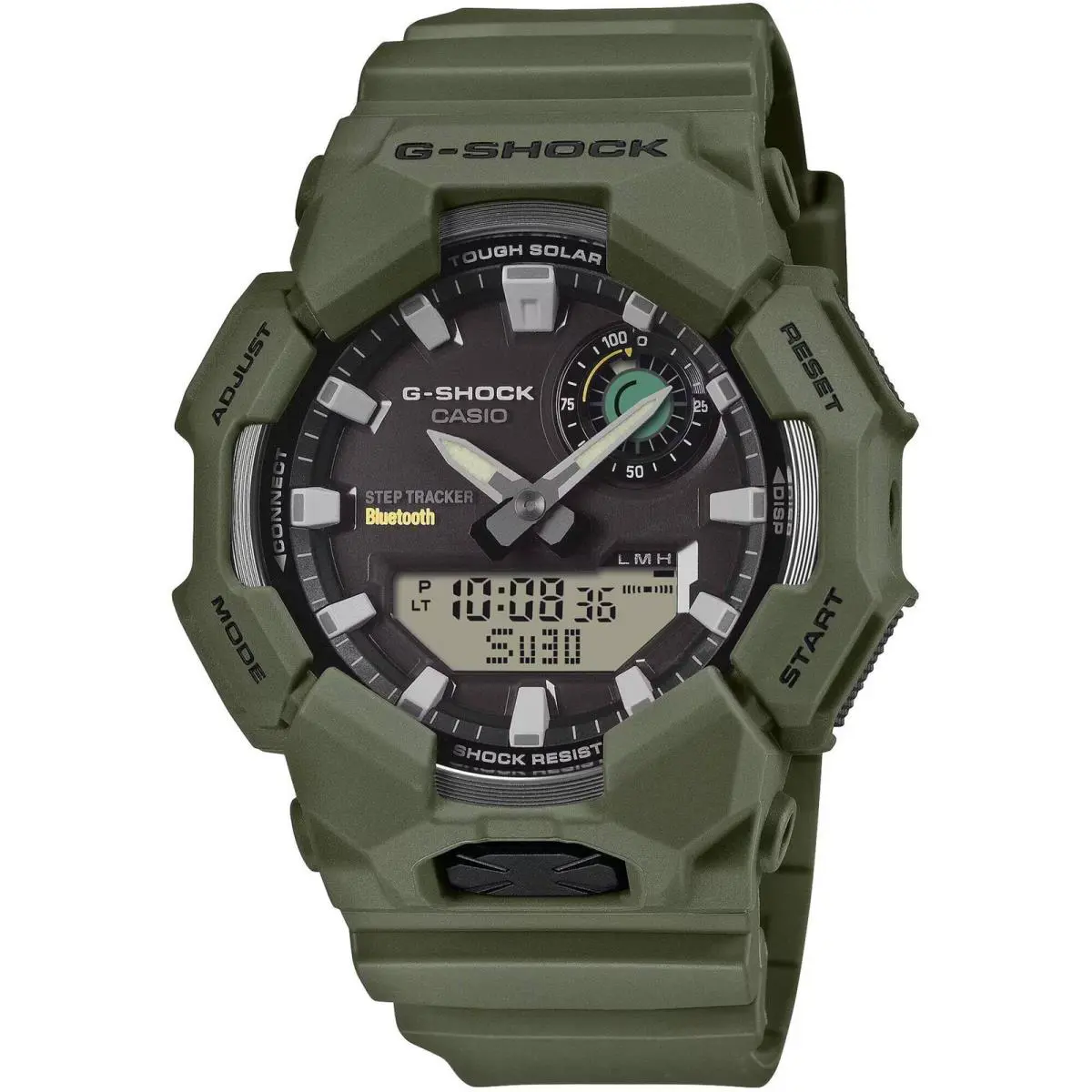 Men`s Ana-digi Watch G-shock World Time Alarm Green Strap GA-B010-3ACR by Casio
