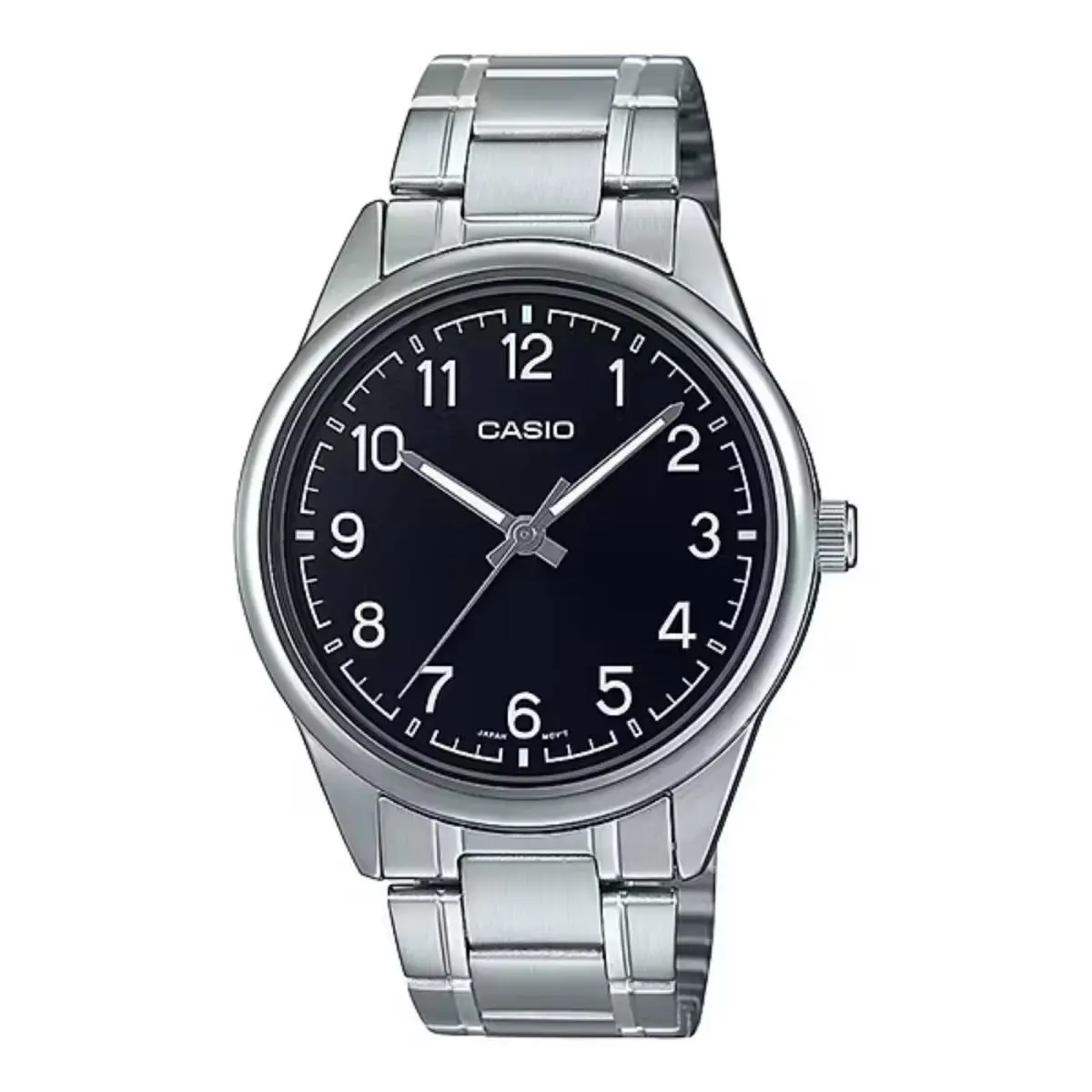 Casio Men’s Black Dial Analog Watch with Stainless Steel Bracelet