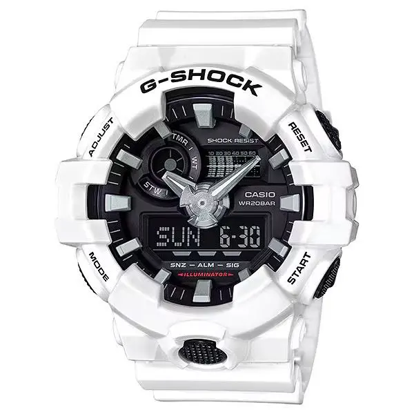 Casio G-shock GA700-7A Analog Digital Watch White 200M GA-700 Shock