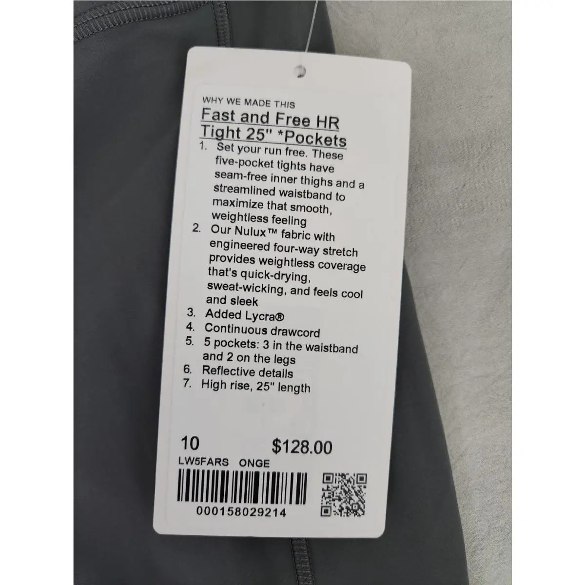 Lululemon clothing - Onyx Grey 2