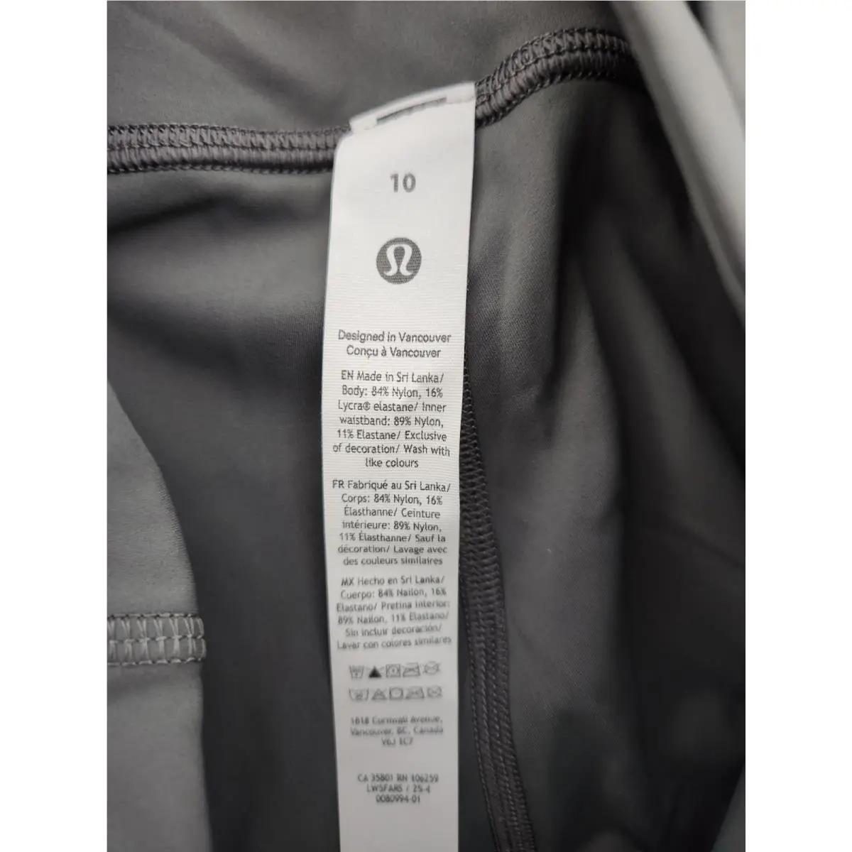 Lululemon clothing - Onyx Grey 5