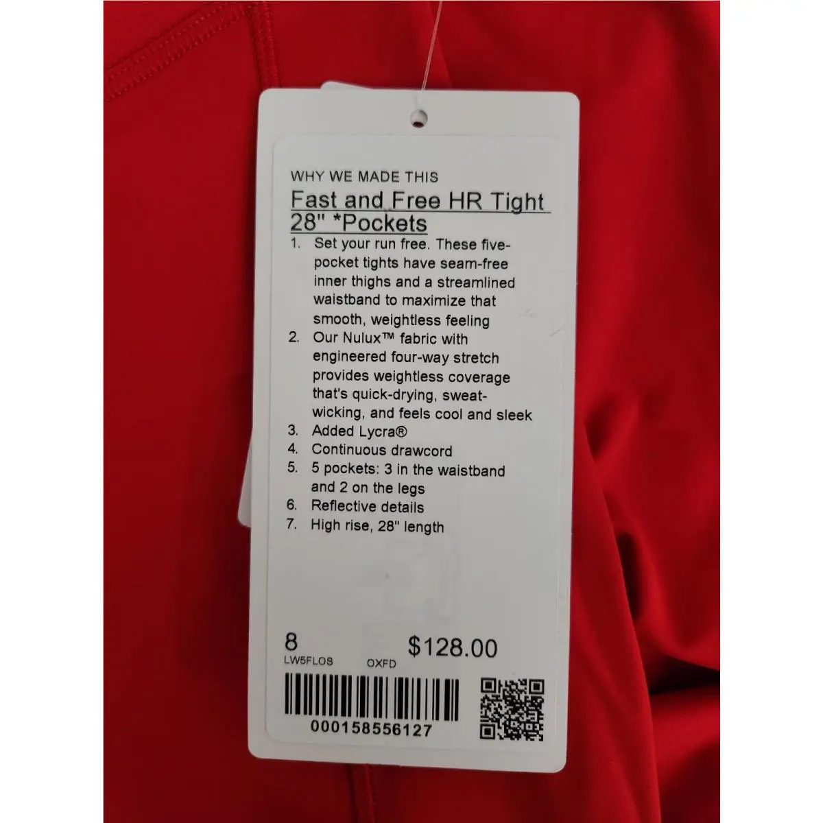 Lululemon clothing - Oxford Red 2