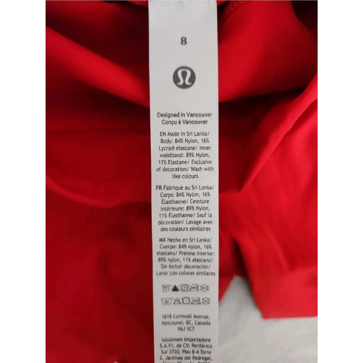 Lululemon clothing - Oxford Red 3