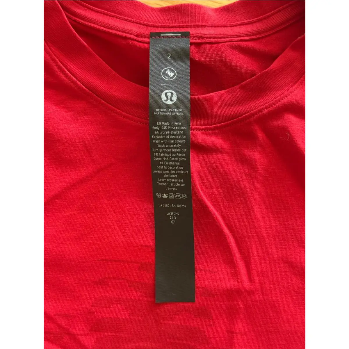 Lululemon clothing - Red 1