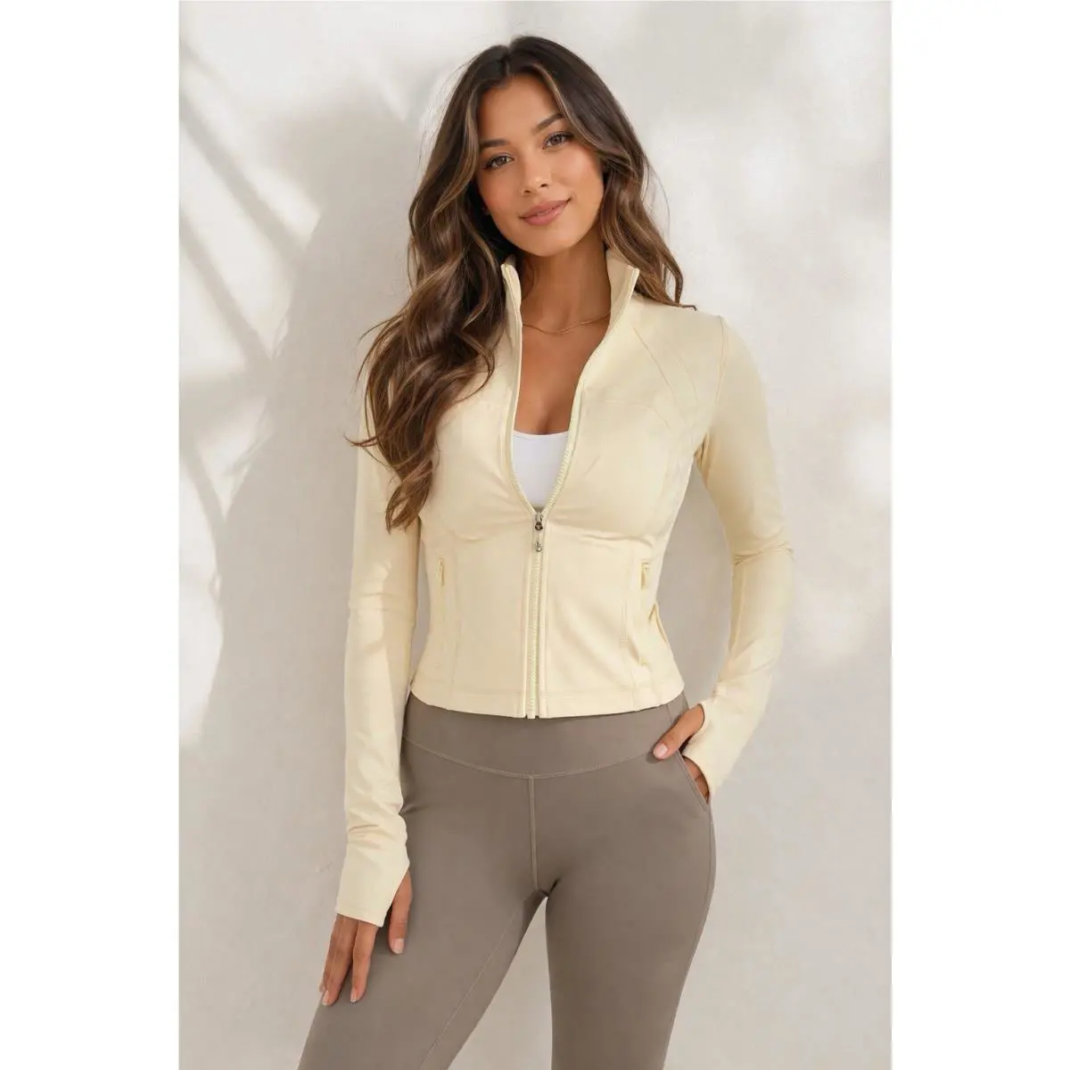 Lululemon clothing - Lululemon define cropped jacket - define cropped jacket - Butter Cream 0