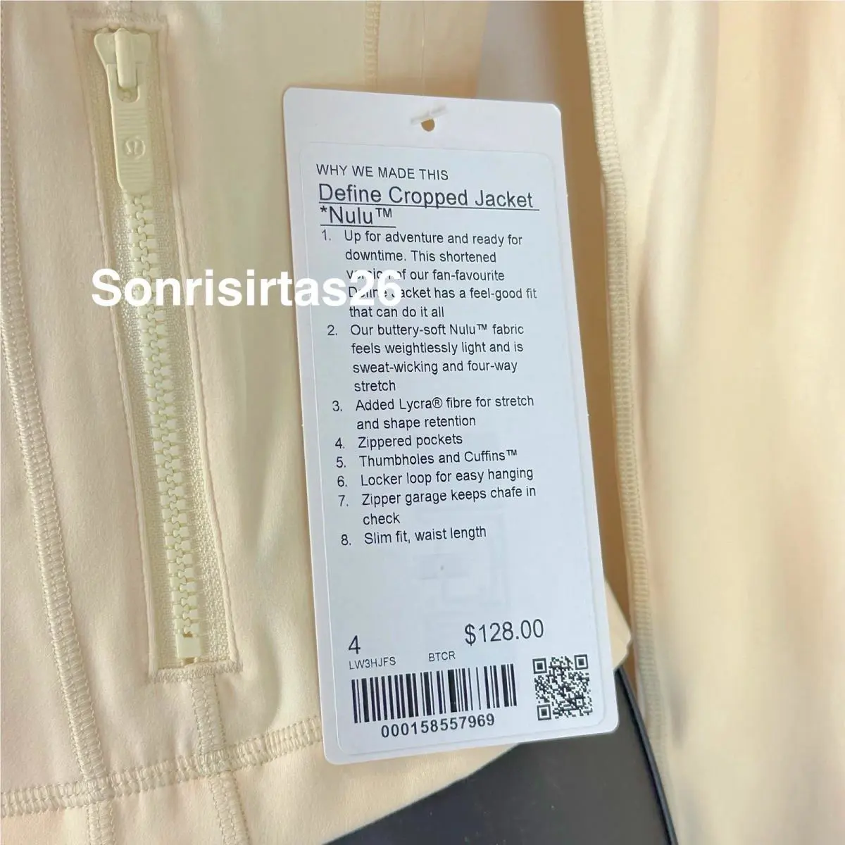 Lululemon clothing - Lululemon define cropped jacket - define cropped jacket - Butter Cream 7