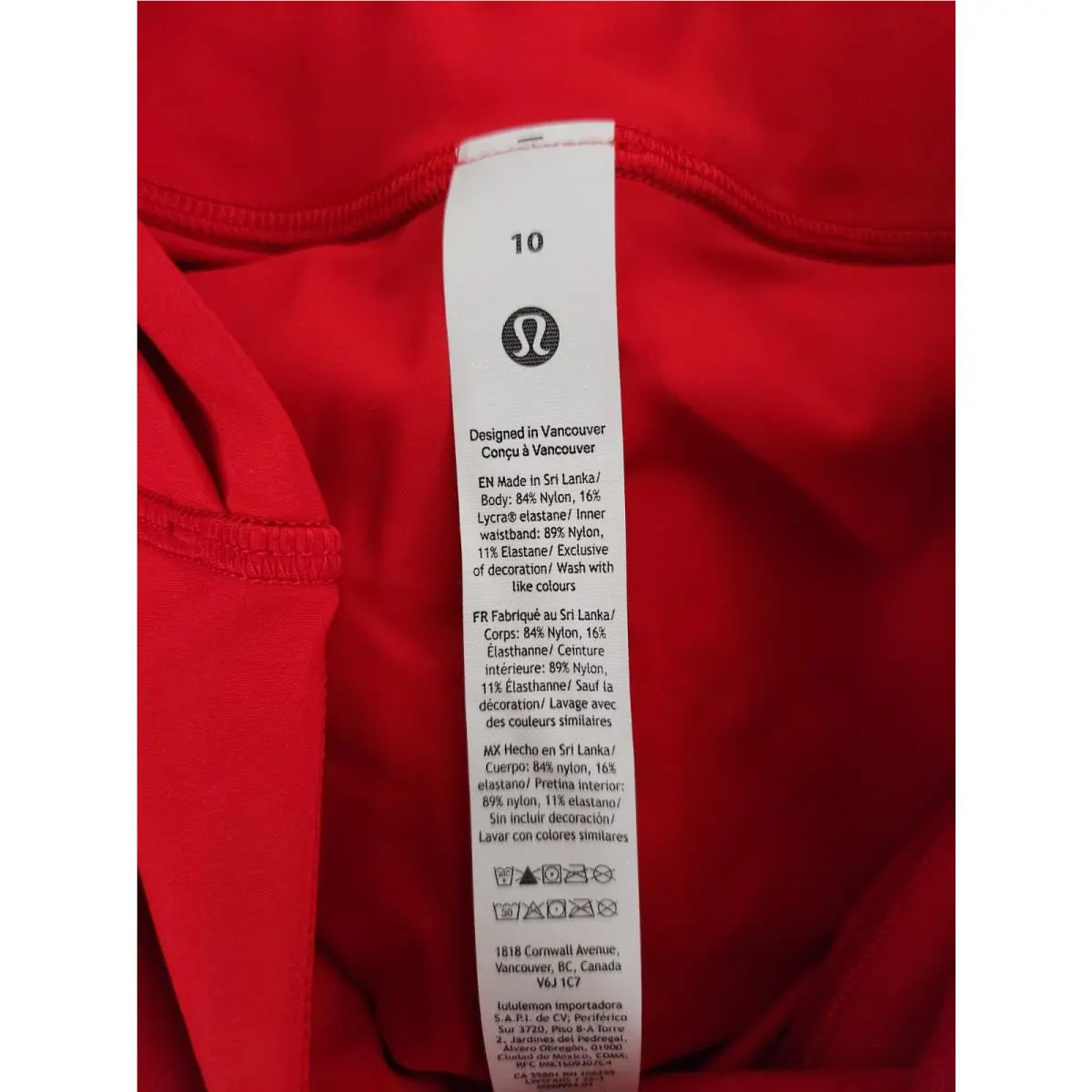 Lululemon clothing - Oxford Red 3