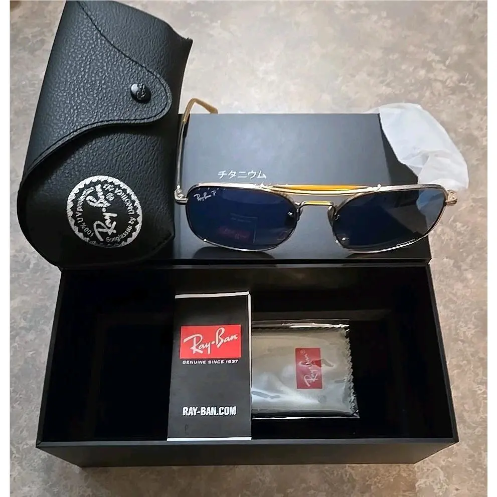 Ray-ban Titanium Square RB 8062 9205/S2 Polarized - Chromance Sunglasses
