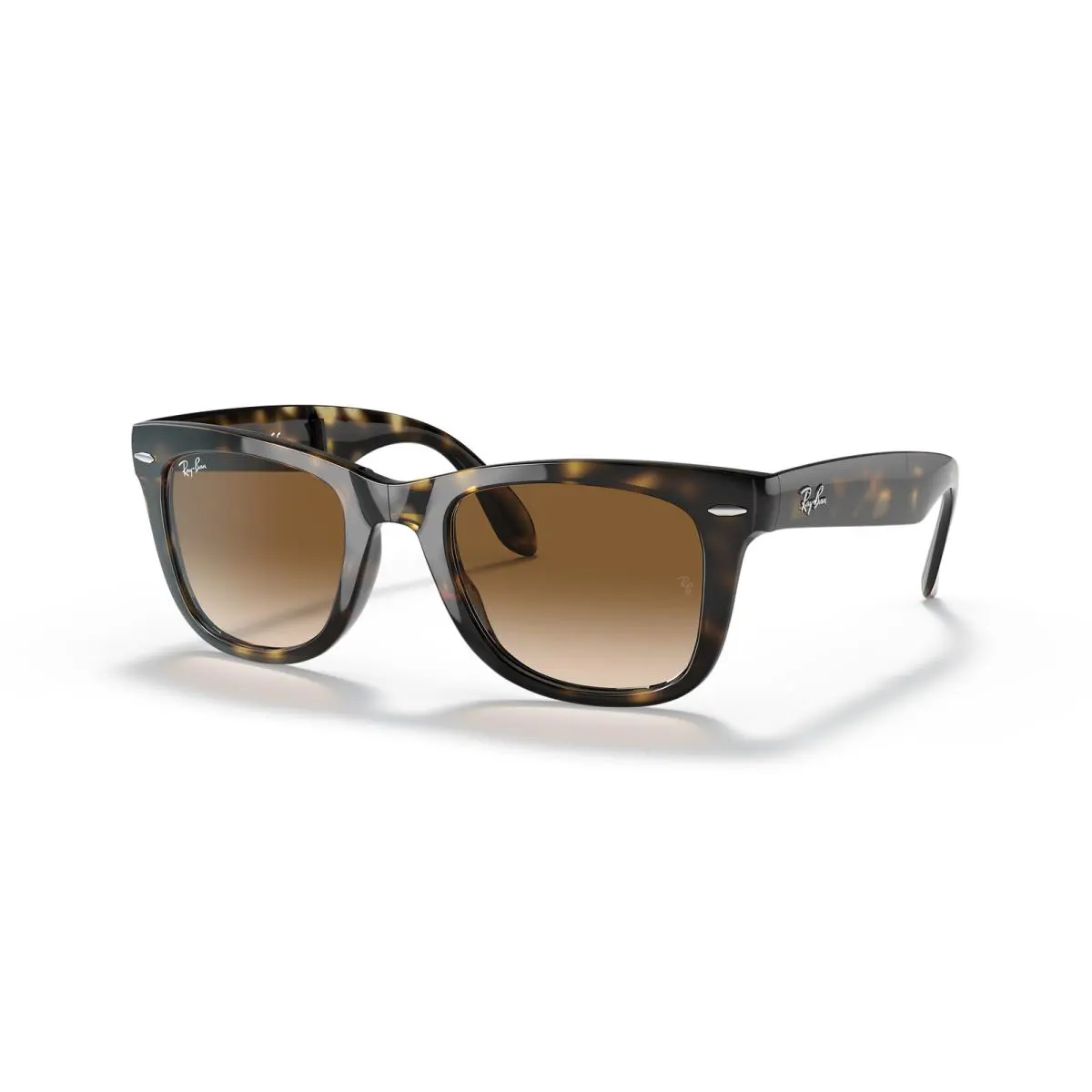 Ray-ban Wayfarer Folding Classic Light Havana/brown Gradient 50 mm Sunglasses - Frame: Light Havana, Lens: Brown