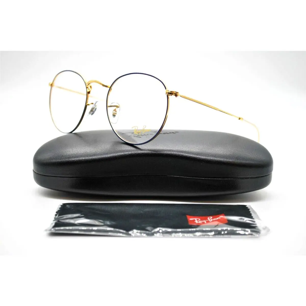 Ray-ban Eyewear Blue Gold Unisex RB 1970V 3105 51 19 145 Metal Round Glasses